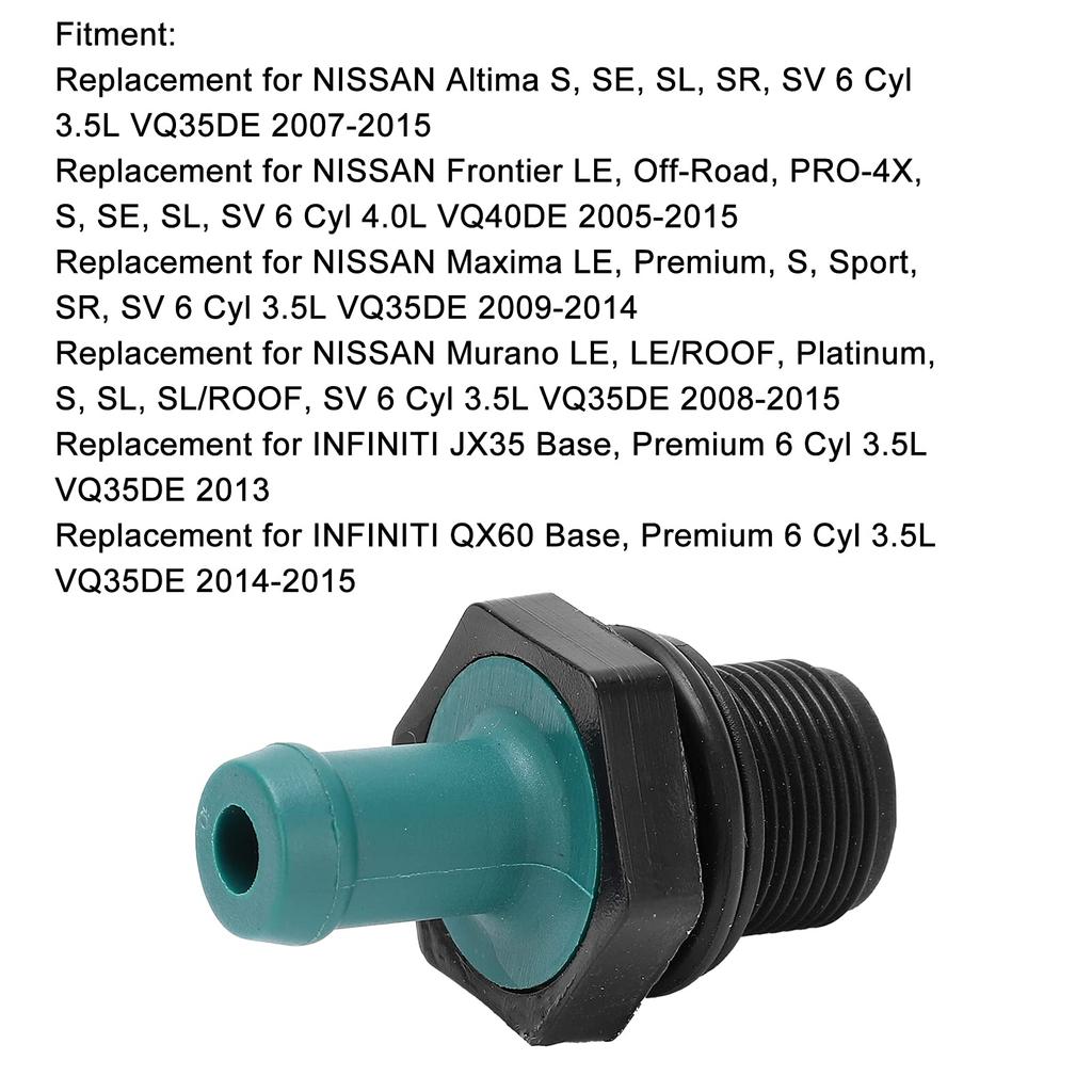 11810‑6N202 PCV Valve, KIMISS Car Positive Crankcase Ventilation Valve Metal Car PCV Valve Accessories for Frontier 2005-2015