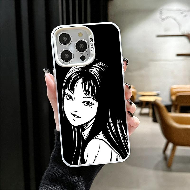 Мягкий чехол для телефона в стиле японского хоррор-аниме для iPhone 15 16 17 Pro Max 17Air 16E 14 Plus 13 12 Mini, противоударная задняя крышка