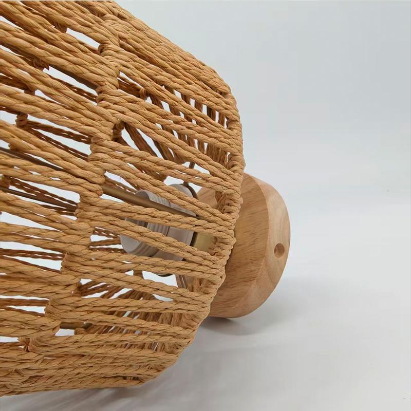 Натуральная бамбуковая потолочная люстра, подвесной светильник, плетеное вручную ротанговое изделие, декор для дома, гостиной, потолочный подвесной светильник