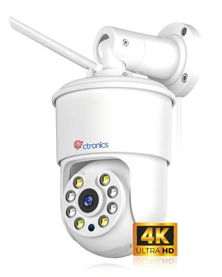 Ctronics 4K Security 5G 8 Миллионов Сделано из Автоматического ИИ 256 ГБ Карта MicroSD Ночь Звук и Свет AP Предустановка 24 Часа Удаленная Семейная Тревога LAN Кабель и