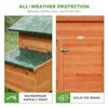 Chicken Coop, Wooden Hen House with Nesting Box, Pull-Out Tray, Sliding Window, Waterproof Roof, Perches and Ramp