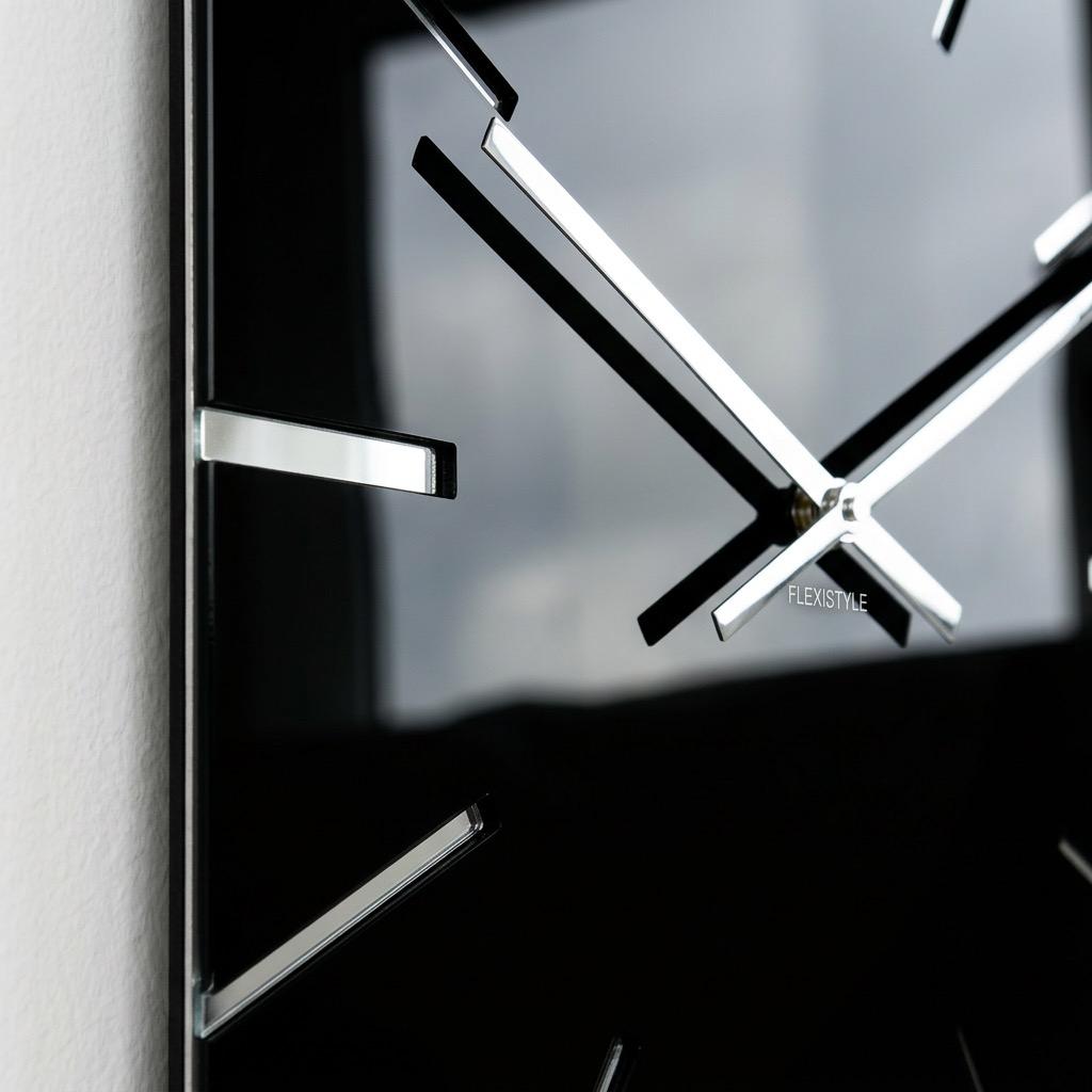 Large black exact wall clock 50cm