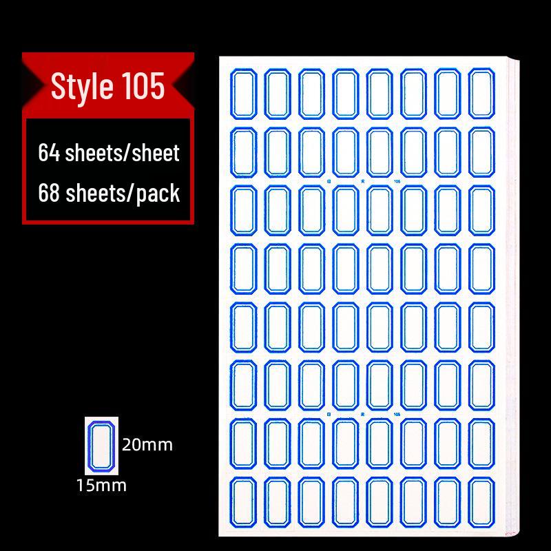 Офисные самоклеящиеся ценники с рукописной надписью - 68 листов, бумажные наклейки с легко отделяемой основой.