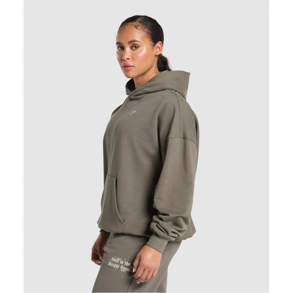 Gymshark Hoodie Built In The Weight Room Camo Brown B2b2h Nby9