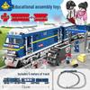 LEGO-Compatible Electric Train Circular Track | Educational Toy | High Difficulty Assembled Track for Kids
