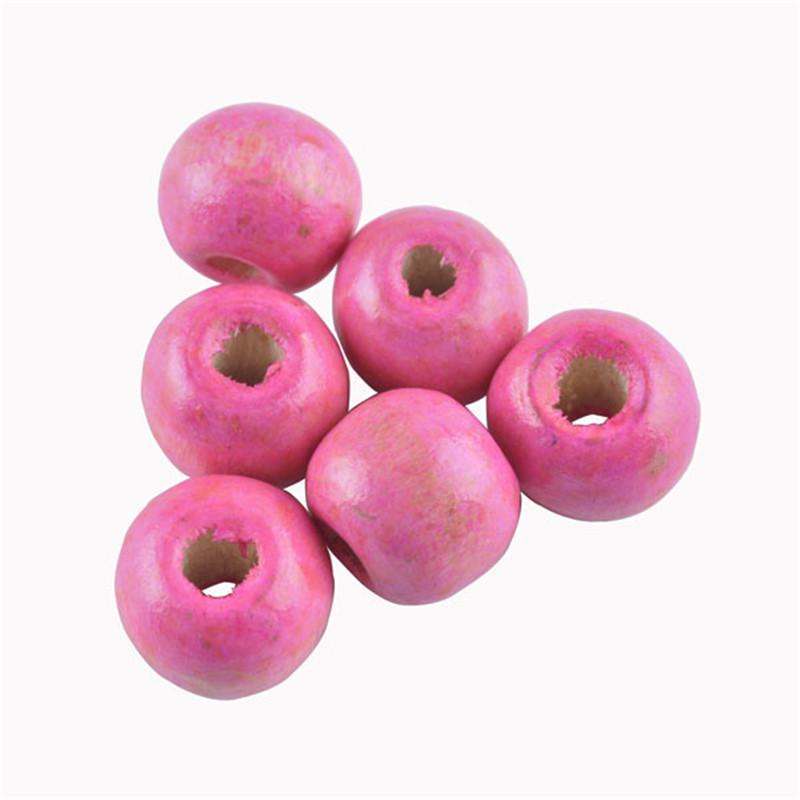 Разноцветные свободные круглые натуральные деревянные бусины для изготовления ювелирных изделий, детские погремушки, соска, фурнитура из бисера