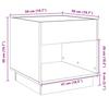 Nightstand with Infinity LED White 50x50x50 cm
