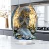 Radiant Praying Angel Statue - A Calming And Warm Desktop Decoration, The Perfect Gift For Your Home, Office Or Cafe Decor