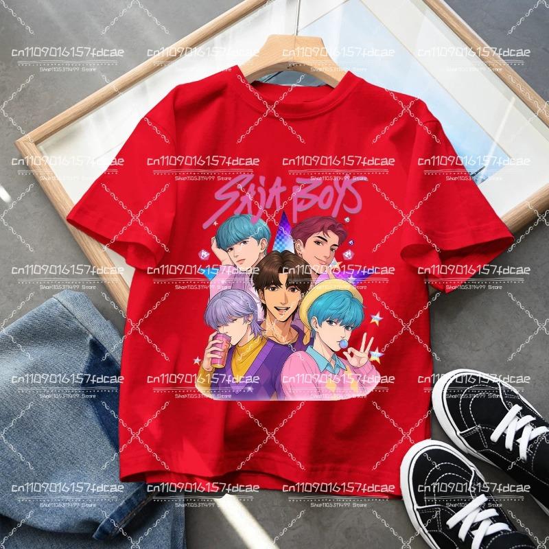 Подростковая футболка Huntrix Мира Руми Зои K-pop Охотник на демонов Футболка на день рождения Сезон возвращения в школу Детский подарок на день рождения Летний топ