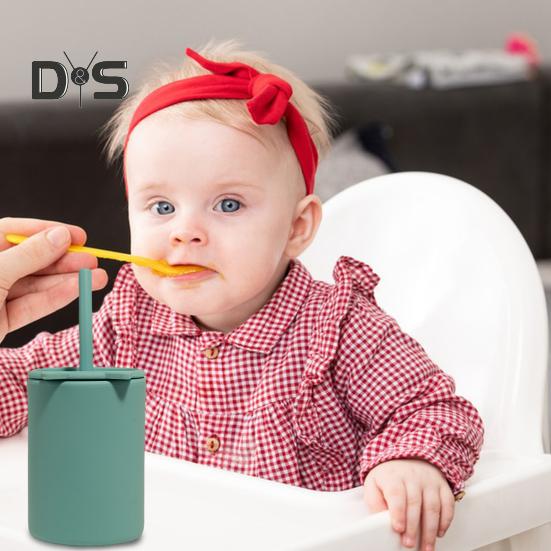 150 мл детские кружки с крышкой и трубочками многоразовые непроливающиеся кружки для детей небьющиеся силиконовые детские кружки-непроливайки для дома, школы, кухни