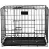 Cage De Transport - SPRINGOS® - 60 X 50 X 42 Cm - Pliable - 2 Portes - Métal Noir