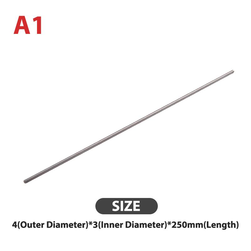 Silver Round 304 Stainless Steel Capillary Tube Pipe 250mm Hollow Circular Tube