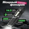 EDC фонарик, перезаряжаемый плоский светодиодный фонарик с зажимом и цифровым дисплеем, карманный фонарик для кемпинга, экстренных ситуаций
