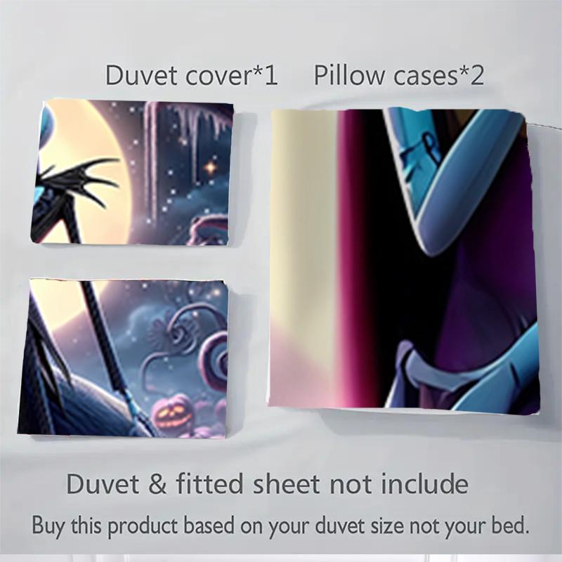 3Pcs Nightmare Before Christmas Bedding Sets For All Sizes New 3D Printed Bed Cover Comforter Duvet Cover Pillowcase Bedroom Decoration