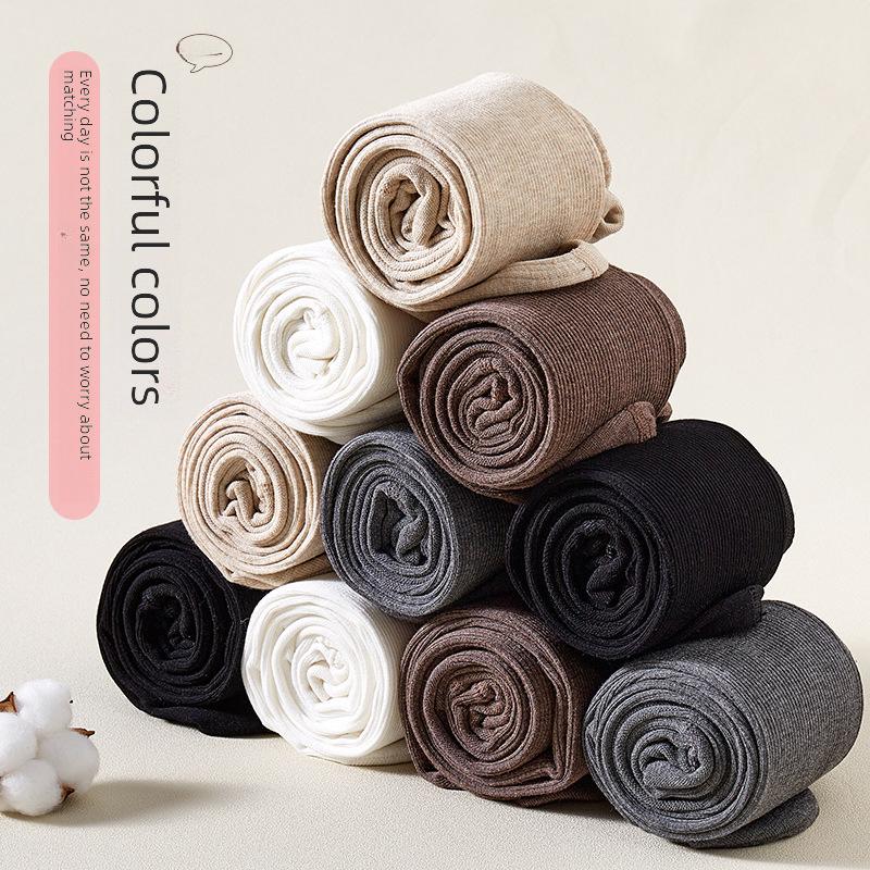 Velvet-Lined Girls' Cotton Pantyhose - Warm, Thick Leggings