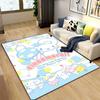 Cinnamoroll, My Melody, and Twin Stars print rug, floor protector mat. Cute cartoon decorations for the bedroom/children's room.