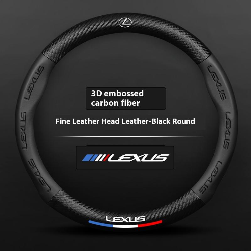 Car Carbon Fiber Steering Wheel Cover For Lexus F Sport ES200 ES260 ES300 RX300 LS500h GS300 IS300 CT200h NX300 LX570 GX460 HS