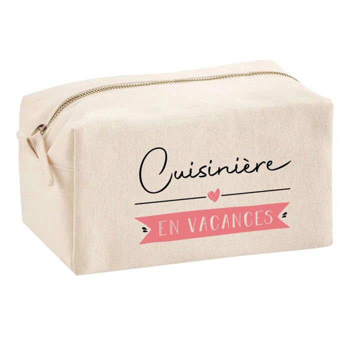 Trousse multifonction Cuisinière en Vacances Cadeau Anniversaire Noël Collègue Départ Retraite | Trousse Scolaire Fournitures Bureau