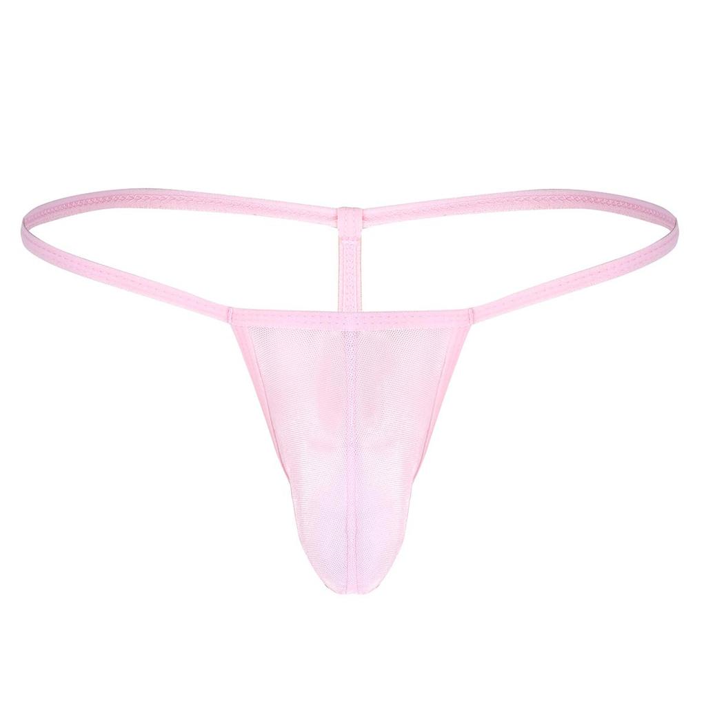 Мужские прозрачные стринги, нижнее белье с низкой посадкой, трусы-бикини с Т-образной спинкой
