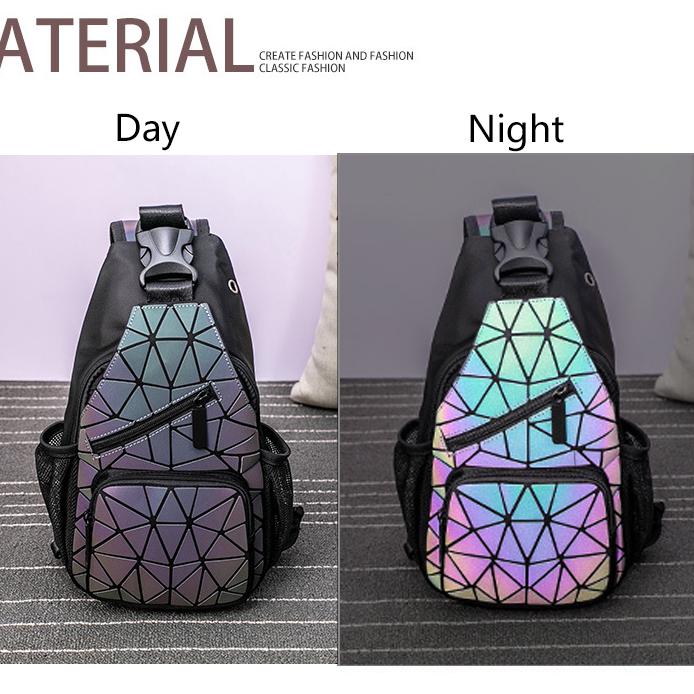 Нагрудный рюкзак с геометрическим принтом