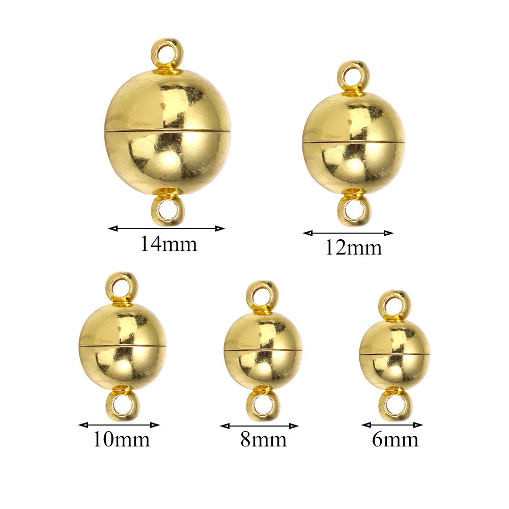 5 Sets Ball Shape Round Strong Magnetic Clasps Magnet End Clasp Connectors For Jewelry Making DIY Bracelet Necklace Accessories