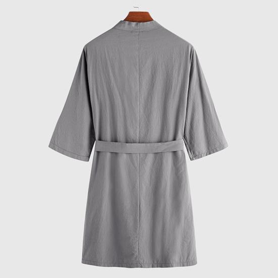 Мужская ночная рубашка, мужской банный халат, мягкий, супер-впитывающий водоотталкивающий кардиган на шнуровке, три