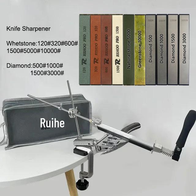Ruihe Rehoo Металлический держатель для заточки ножей с фиксированным углом, вращающийся на 360°, RH006