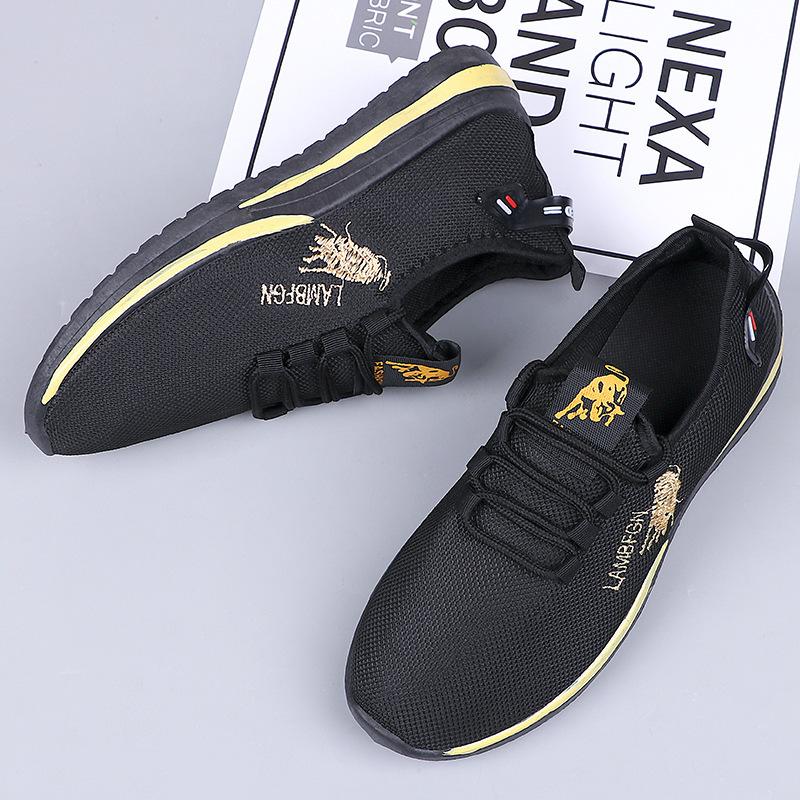 Производитель Весна и Осень Дышащая и легкая мужская спортивная обувь Повседневные и удобные мужские кроссовки на шнуровке