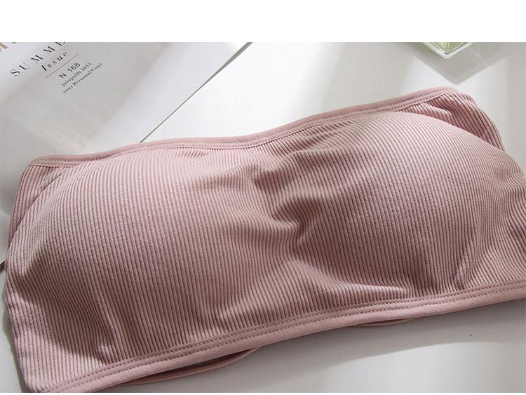 Женский бюстгальтер-бандо без бретелей с перекрещивающейся спинкой - Защита от открывания, дышащий и тонкий, с цельной чашкой