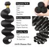 mi 12A Brazilian Body Wave Human Hair Bundles 100% Human Hair Extensions Natural Black 10-30 Inch 1/2/3/4pcs Bundles