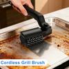 Беспроводная электрическая щетка для гриля, перезаряжаемый очиститель для гриля, 3 скорости, регулируемая головка из нержавеющей стали, удаление жира, щетка для барбекю для приготовления на открытом воздухе