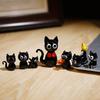 Cartoon Black Cat Mini Glass Ornaments Handmaking Kitten Cute Crafts Colored Glaze Table Decoration for Birthday Gifts 2025 New