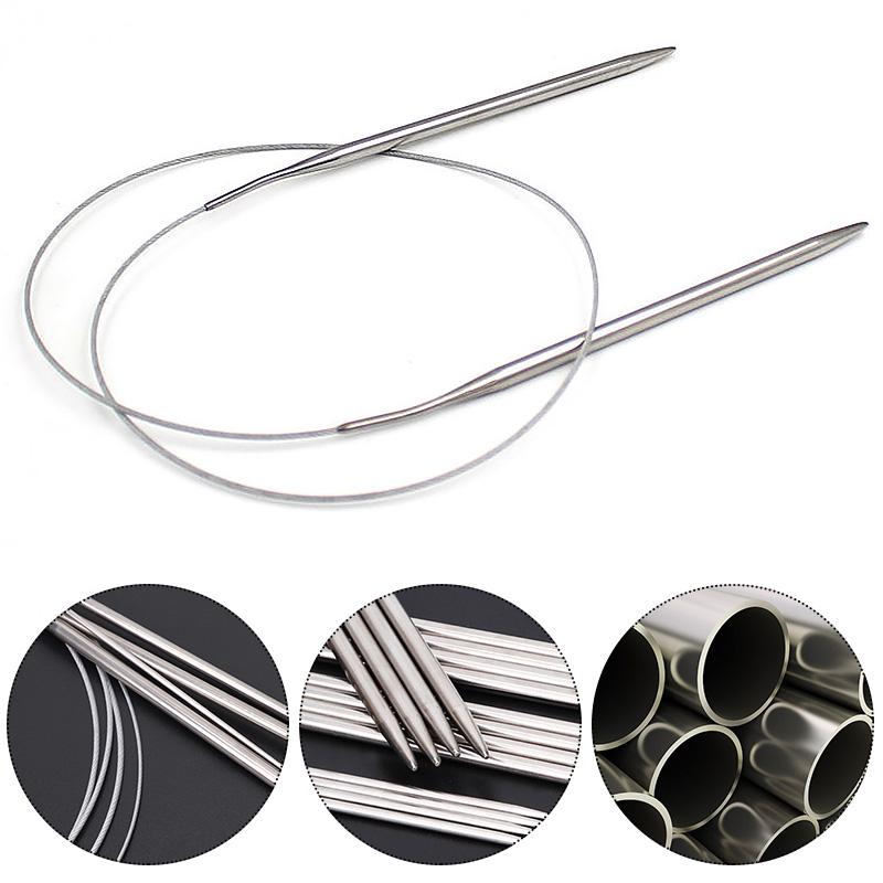 120cm Circular Knitting High Quality Knitting Needles Stainless Steel Crochet Needle Crocheting