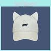 New Cat Ears Letter Embroidery Baseball Cap Sun Protection And Breathable Hat