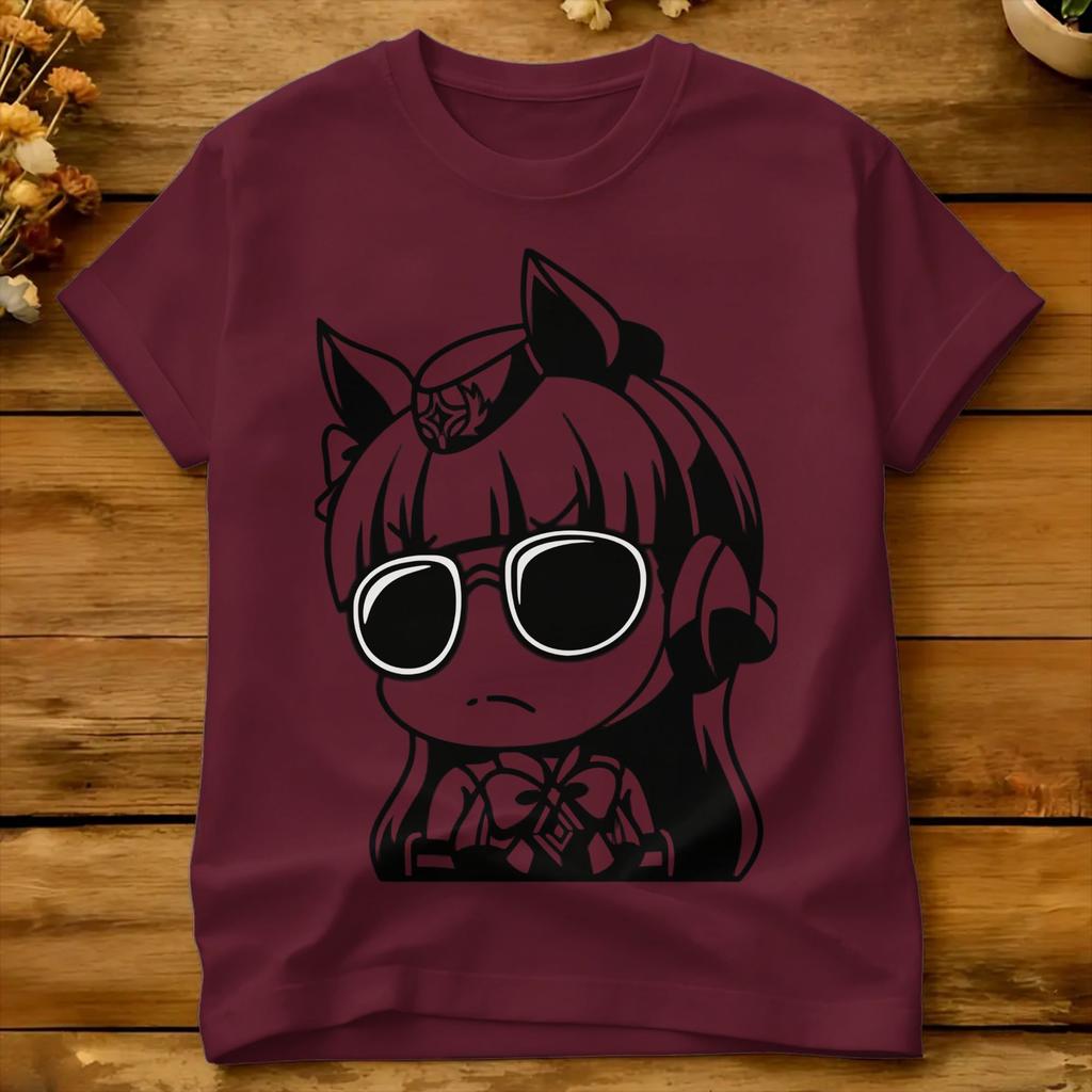 Oversized T Shirt Goldship Uma Musume Sunglasses Cotton T Shirts Hipster Tshirt For Unisex Summer Aesthetic Short Sleeve Tops