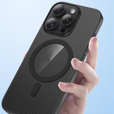 Совместимый магнитный чехол для телефона для iPhone 16, 16 Pro Max, 15 Pro, 14, 13 - Прозрачный и простой дизайн.