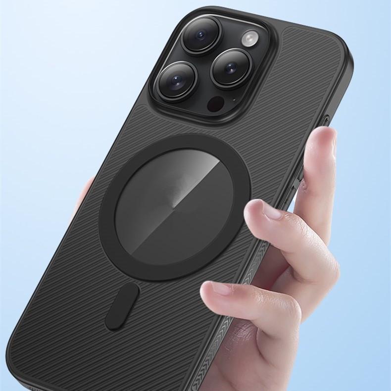 Совместимый магнитный чехол для телефона для iPhone 16, 16 Pro Max, 15 Pro, 14, 13 - Прозрачный и простой дизайн.