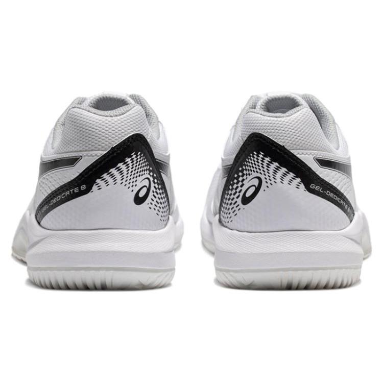 Asics Гель Dedicate 8 'Белый Черный' (унисекс) Белые / Черные Теннисные Кроссовки 1041A408 101