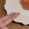 S925 Серебряная игла Нежный циркониевый набор для ушей Маленькие серьги-пусеты
