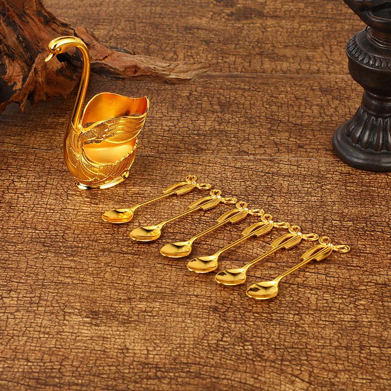 Европейский держатель для посуды в виде лебедя, основа для ложки и вилки из нержавеющей стали, элегантная подставка для посуды, домашний декор и организация кухни