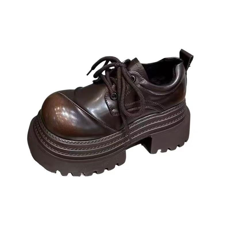 Модная женская обувь лоферы, повседневная обувь для работы, зимняя теплая обувь из хлопка с мехом, обувь на толстой платформе и высоком каблуке, увеличивающая рост