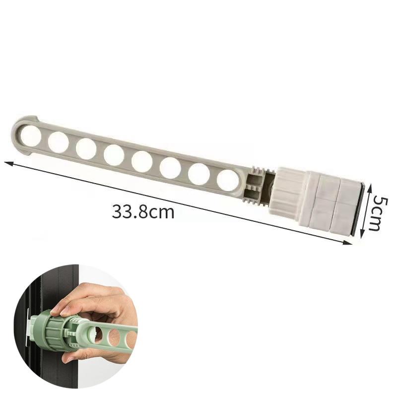 Aluminium Alloy Folding Drying Rack 8-hole Suction Cup Clothes Storage Shelf Outdoor Travel Clothes Hanger No Need To Install