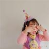 Multicolor Birthday Hat Headband Korean Style Birthday Hairband Funny Lace Mesh Hair Hoop  Children