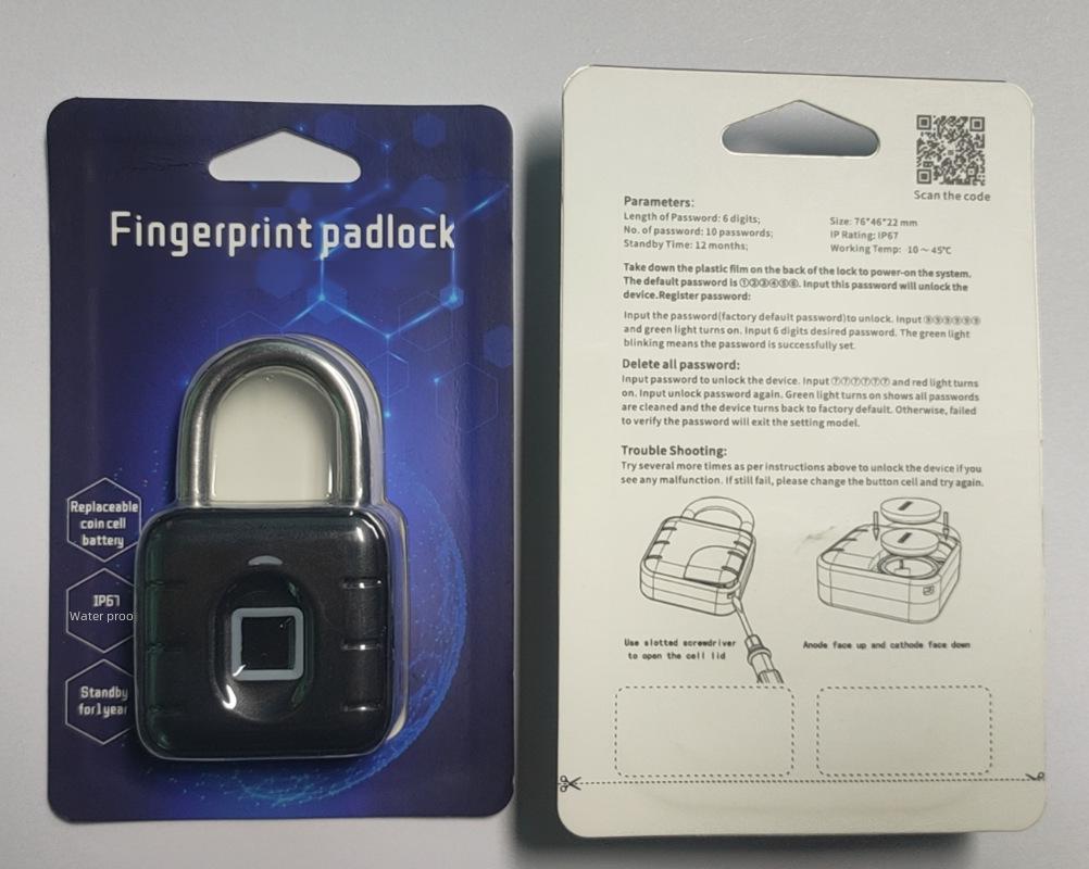 Умный водонепроницаемый навесной замок для дома, общежития, ящика или гаража