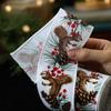 Xmas Linen Christmas Ribbon Tree Printed Bouquet Ribbon Gift Box Packing Strap  Christmas Decor