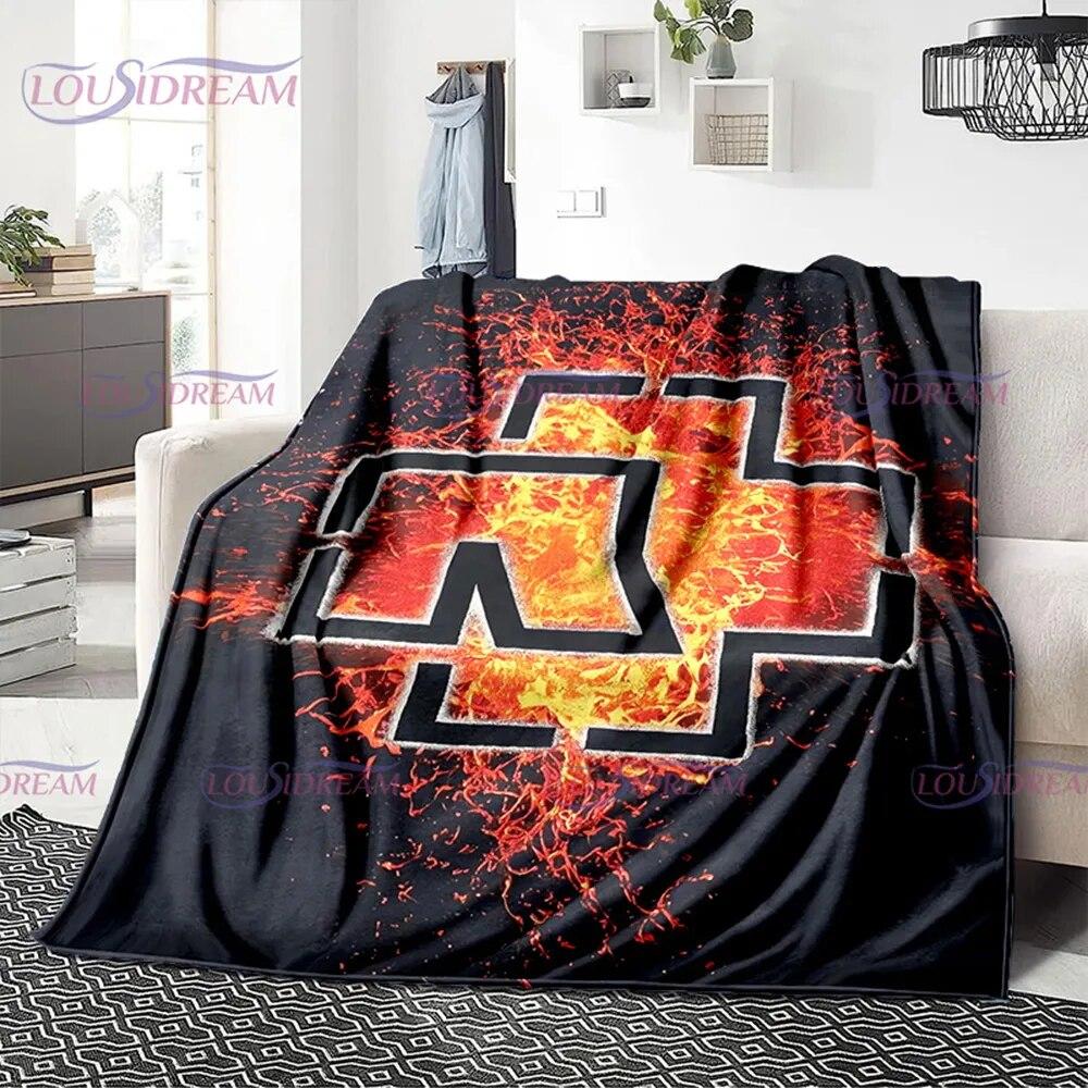 3D R-Rammstein Heavy Metal Band, мягкое плюшевое одеяло, фланелевое одеяло, одеяло для гостиной, спальни, кровати, дивана, вентилятора, одеяло