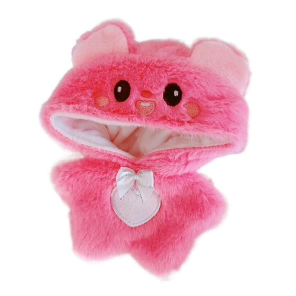 10cm Doll Clothes Plush Hairy One-piece Garment Gift Cartoon Animal Jumpsuits Stuffed Cotton Doll