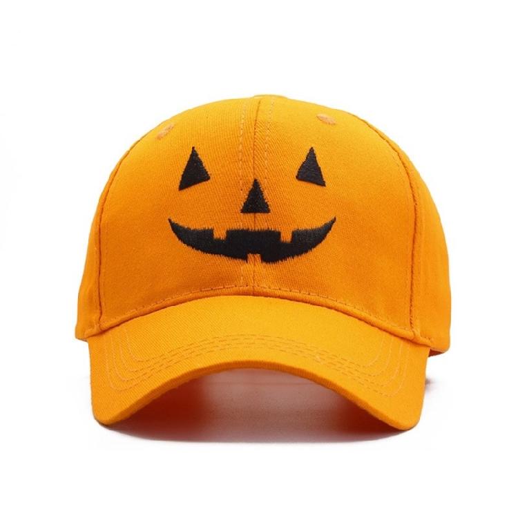 Halloween Baseball Hat for Kids Adult Festival Embroidered Pumpkin Faced Hat Punk Hiphop Hat Holiday Celebrate Party Hat