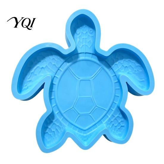 Easy DIY Paving Molds Reusable Sea Turtle Stepping Stone Mold for Garden Art, Oceans Theme Concrete Casting Tools Paver Mold, Giant Silicone