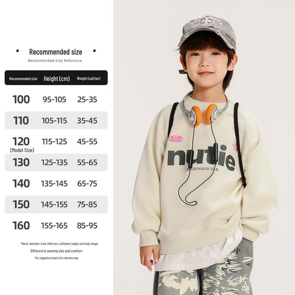 Fairy Tale Boys' Loose Long Sleeve Sweatshirt - Spring/Autumn Korean Style Casual Breathable T-shirt